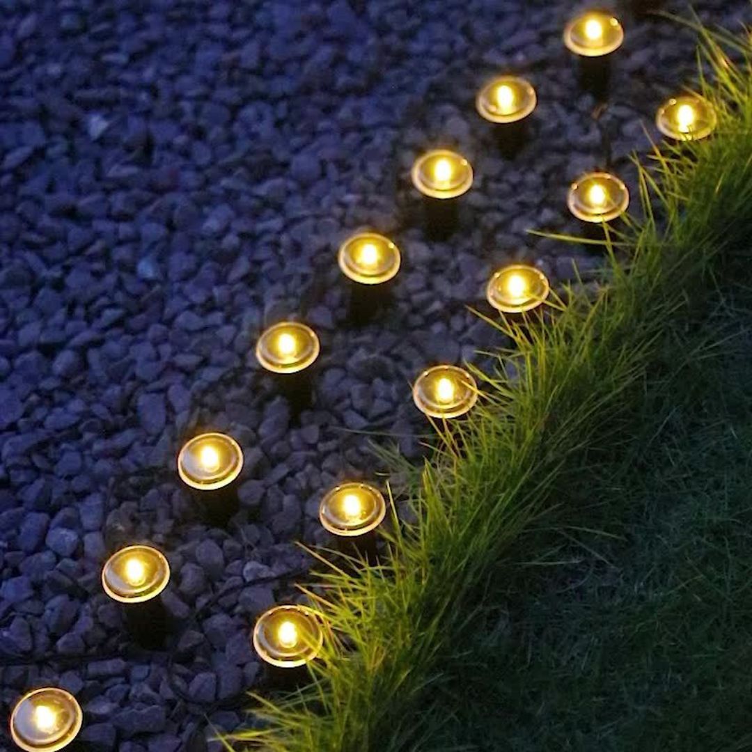 Solar-Powered Flat Path Lights for Garden and Walkways