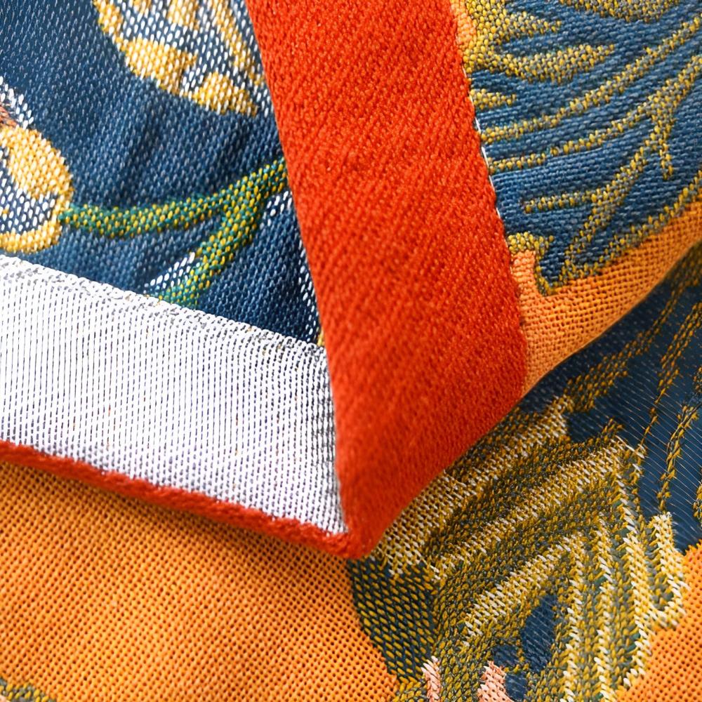 Reversible Hibiscus Cotton Bath Towel