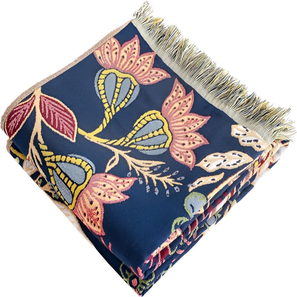 Reversible Floral Cotton Bath Towel