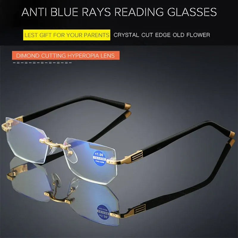Progressive Reading Glasses with Anti-Blue Light Filter and Lightweight TR90 Frame