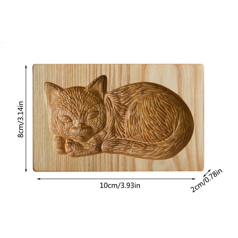 Wooden Cookie Cutter for Gingerbread and Pastries - Non-Stick Beech Wood Design