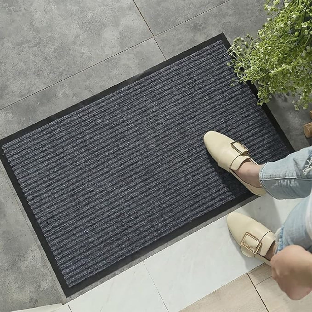 Durable Striped Non-Slip Door Mat