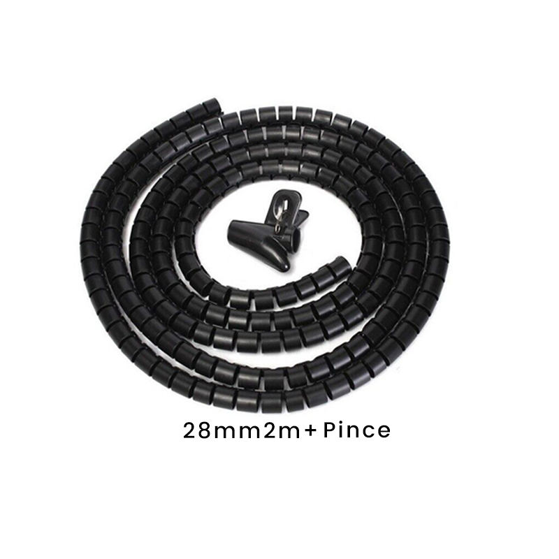 Spiral Cable Management Sleeve - Flexible Wire Organizer
