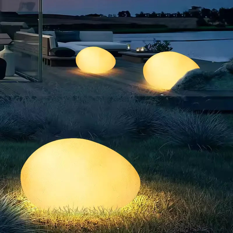 Wireless Color-Changing Cobblestone Garden Light