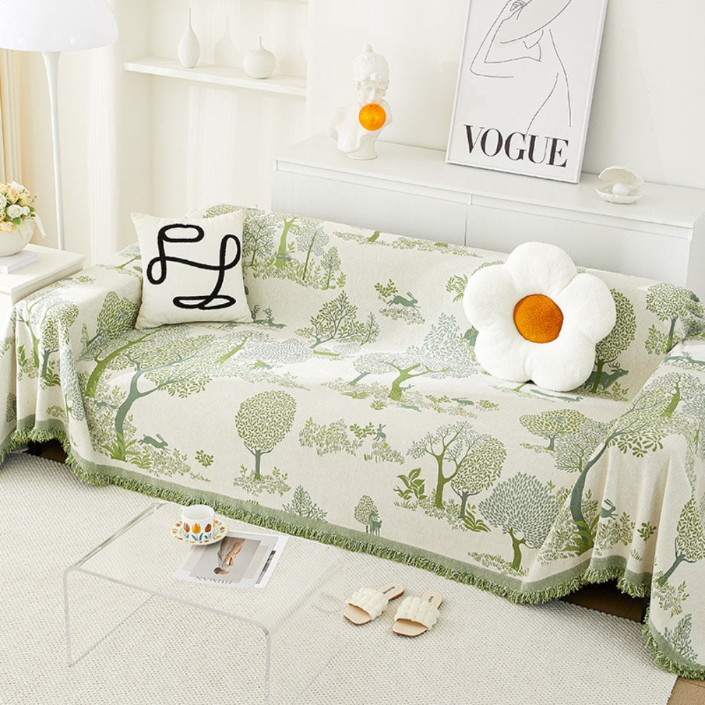 Ultra-Soft Chenille Sofa Cover for Dust and Pet Protection
