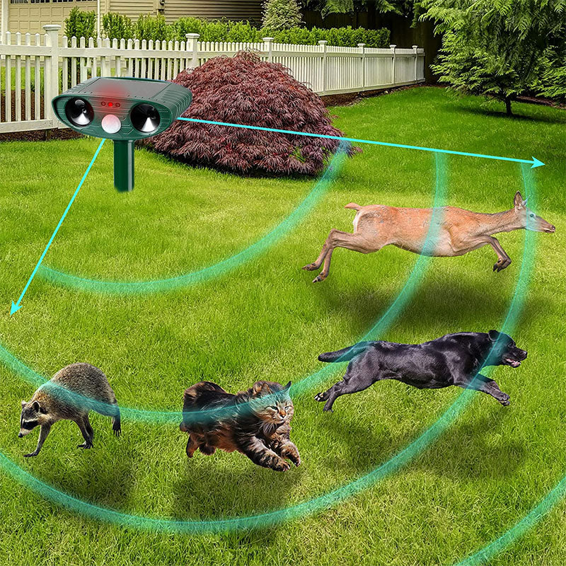 Ultrasonic Solar Armadillo Repellent Device