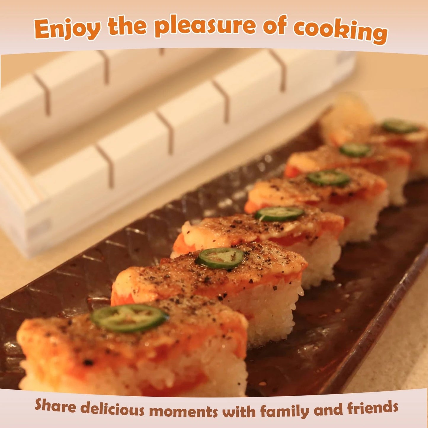 Handcrafted Wooden Sushi Maker Press Mold for Perfect Rolls