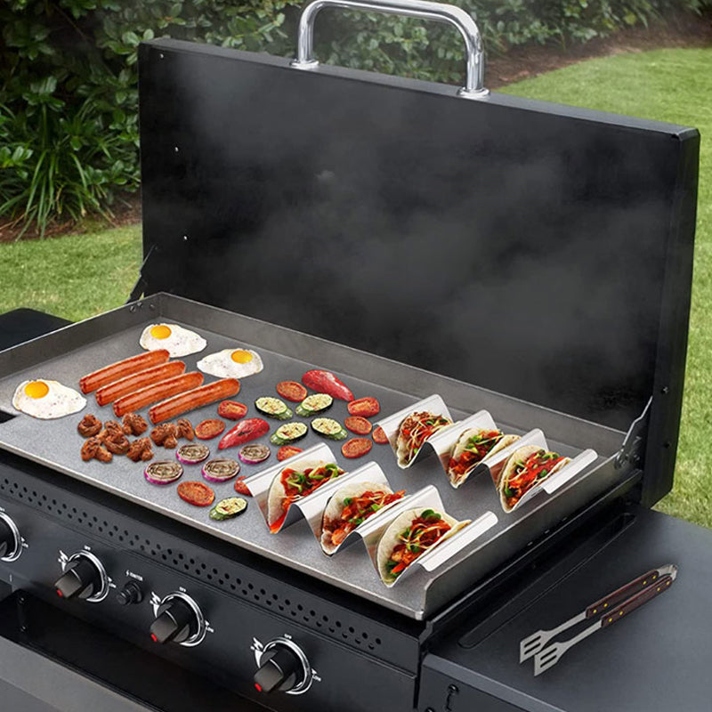 Stainless Steel Taco Holder Stand with Handle