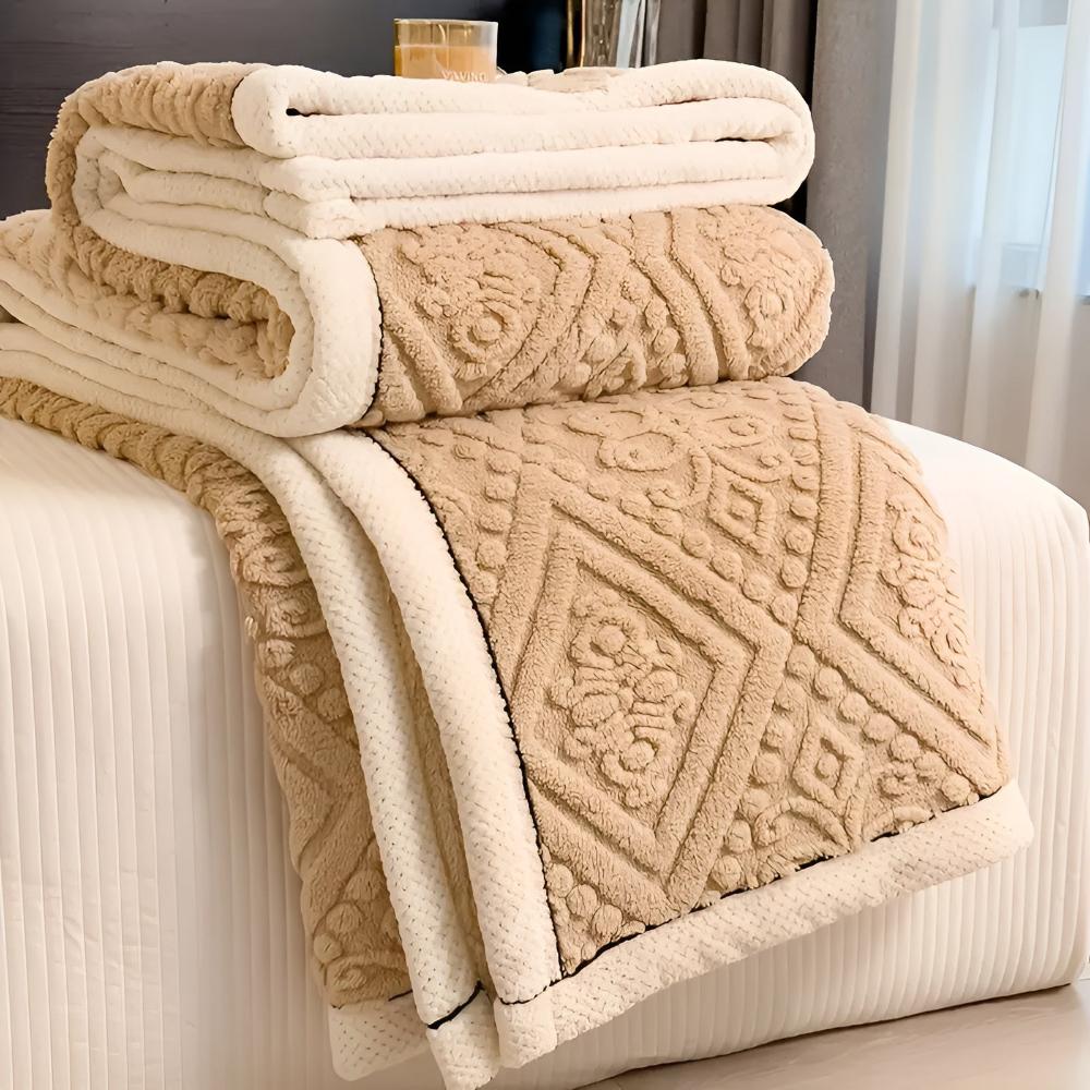 Velvet Mandala Sherpa Throw Blanket