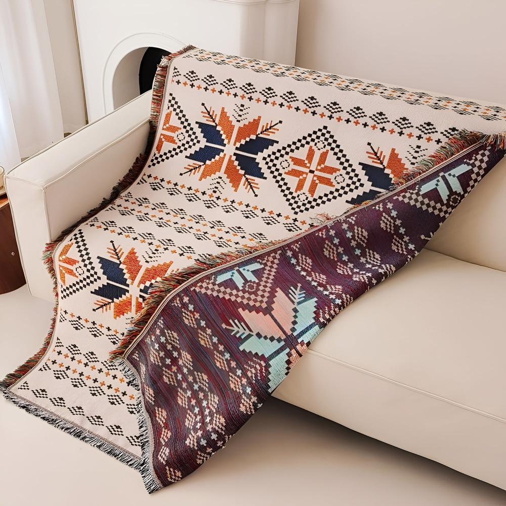 Moroccan Boho Pattern Picnic Mat for Indoor and Outdoor Use
