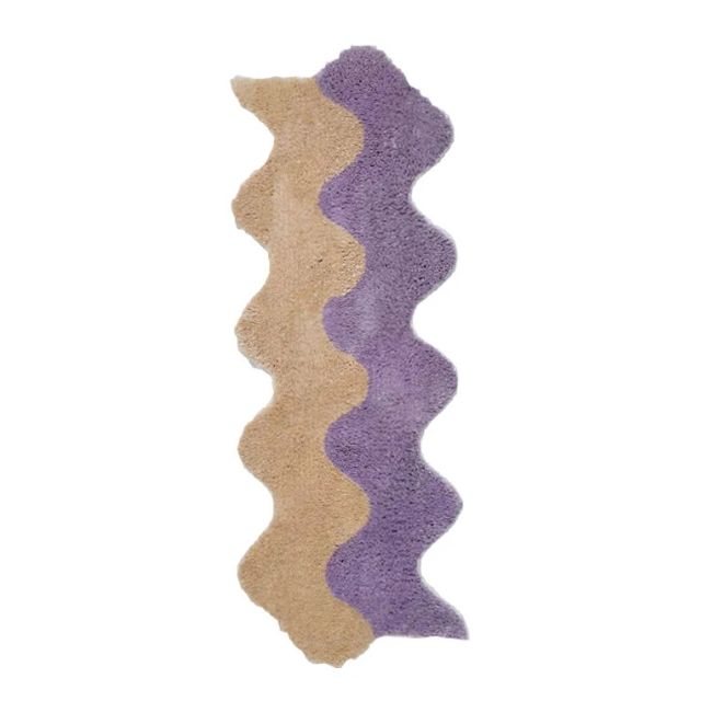 Abstract Color Block Cotton-Polyester Rug