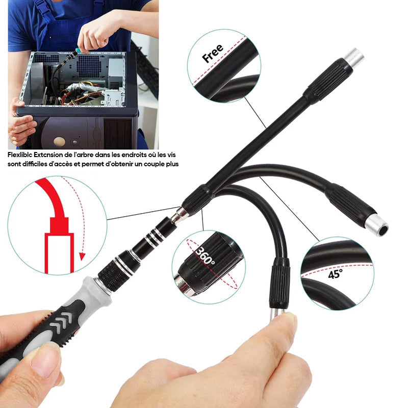 115-in-1 Precision Screwdriver Set with Magnetic Bits and Case