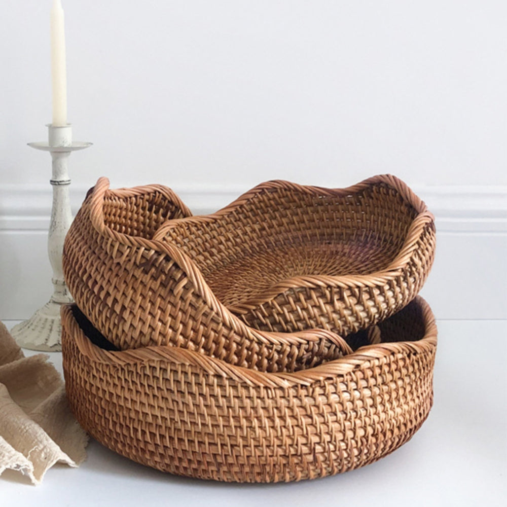 Handwoven Eco-Friendly Rattan Storage Basket