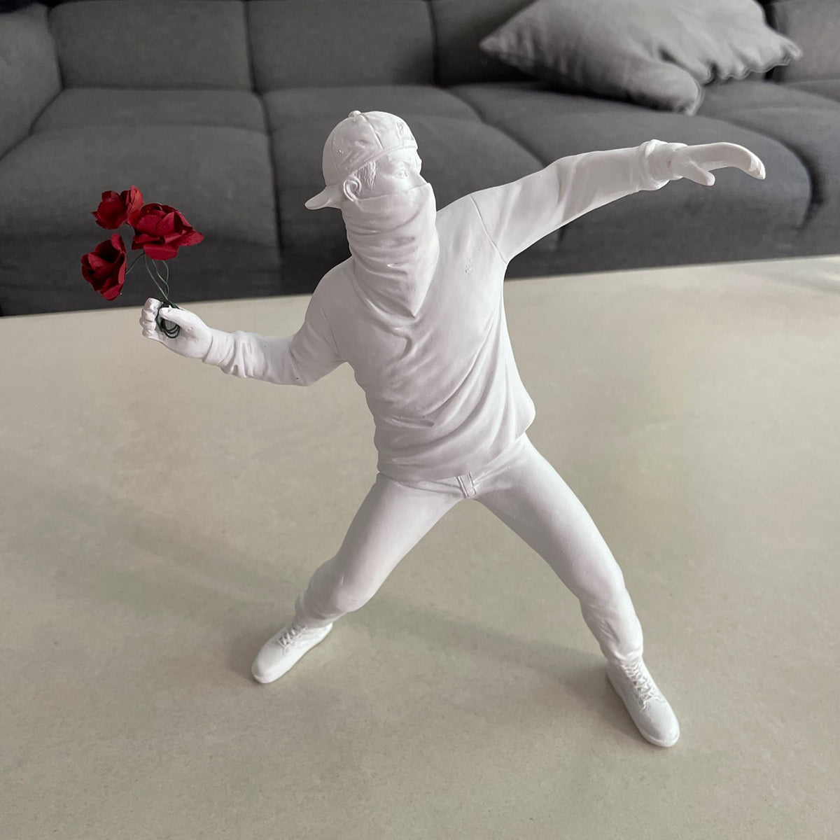 Banksy Flower Rioter Home Decor Sculpture
