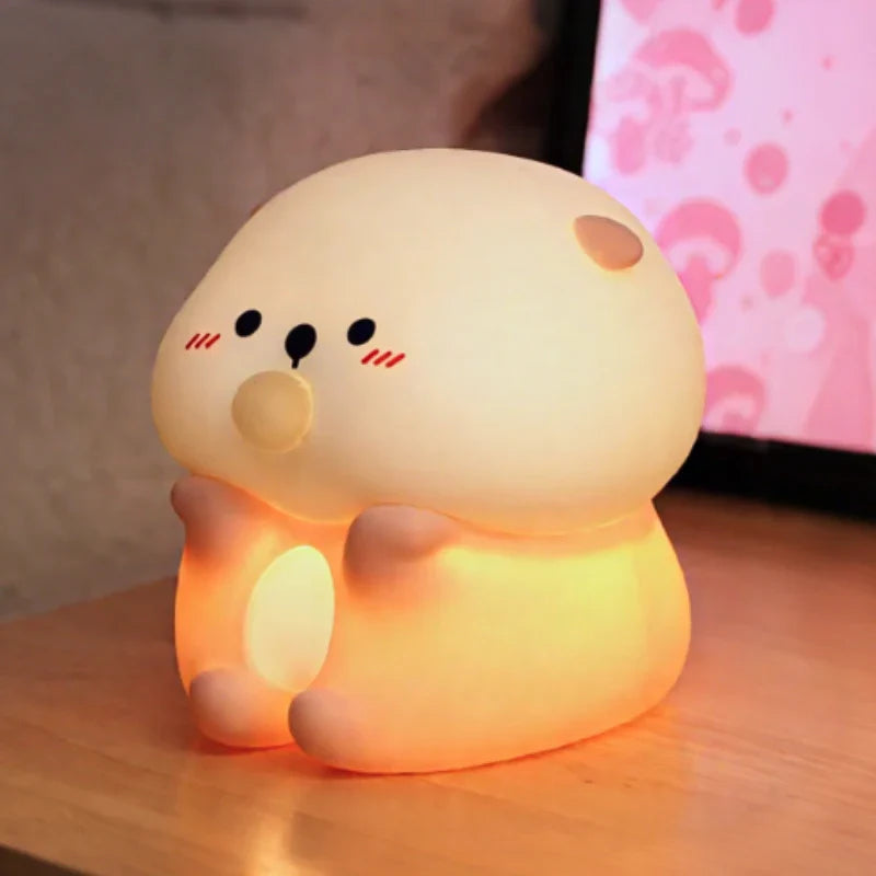 Rechargeable Soft Silicone Animal Night Light with Adjustable Brightness