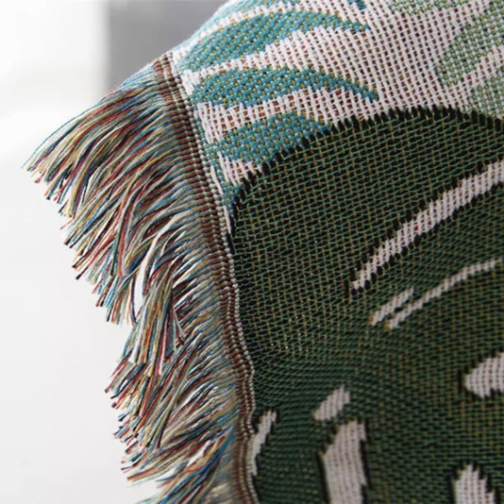 Palm Leaf Tassel Sofa Cover Blanket