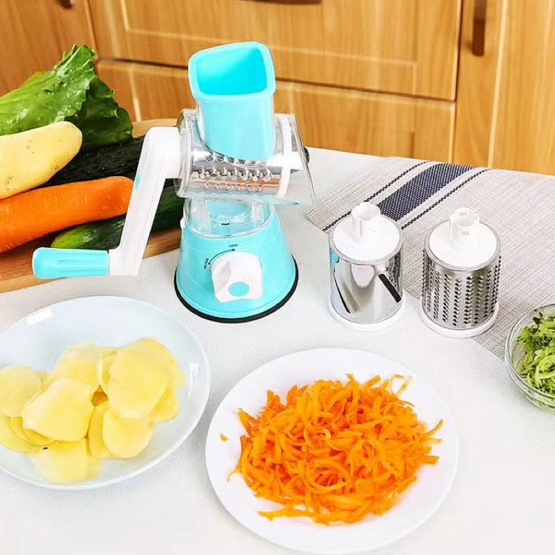 3-in-1 Rotary Cheese Grater and Vegetable Cutter