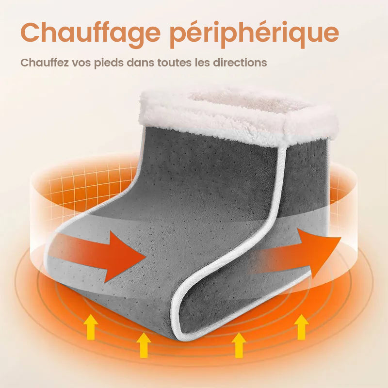 Electric Foot Warmer with Adjustable Heat and Plush Fabric