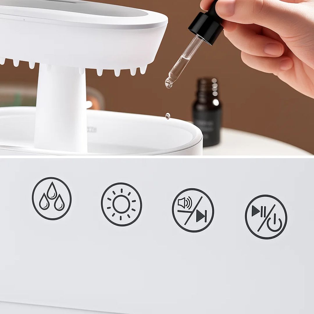 Quiet LED Night Light Humidifier Diffuser for Dry Air Relief and Relaxing Sleep