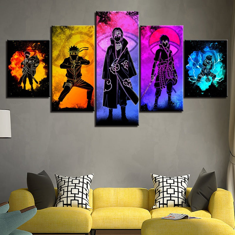 5-Piece Naruto Anime Canvas Wall Art Set