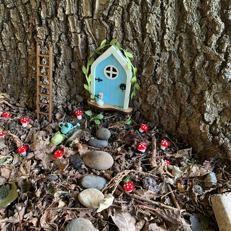 Miniature Wooden Fairy Door for Imaginative Decor