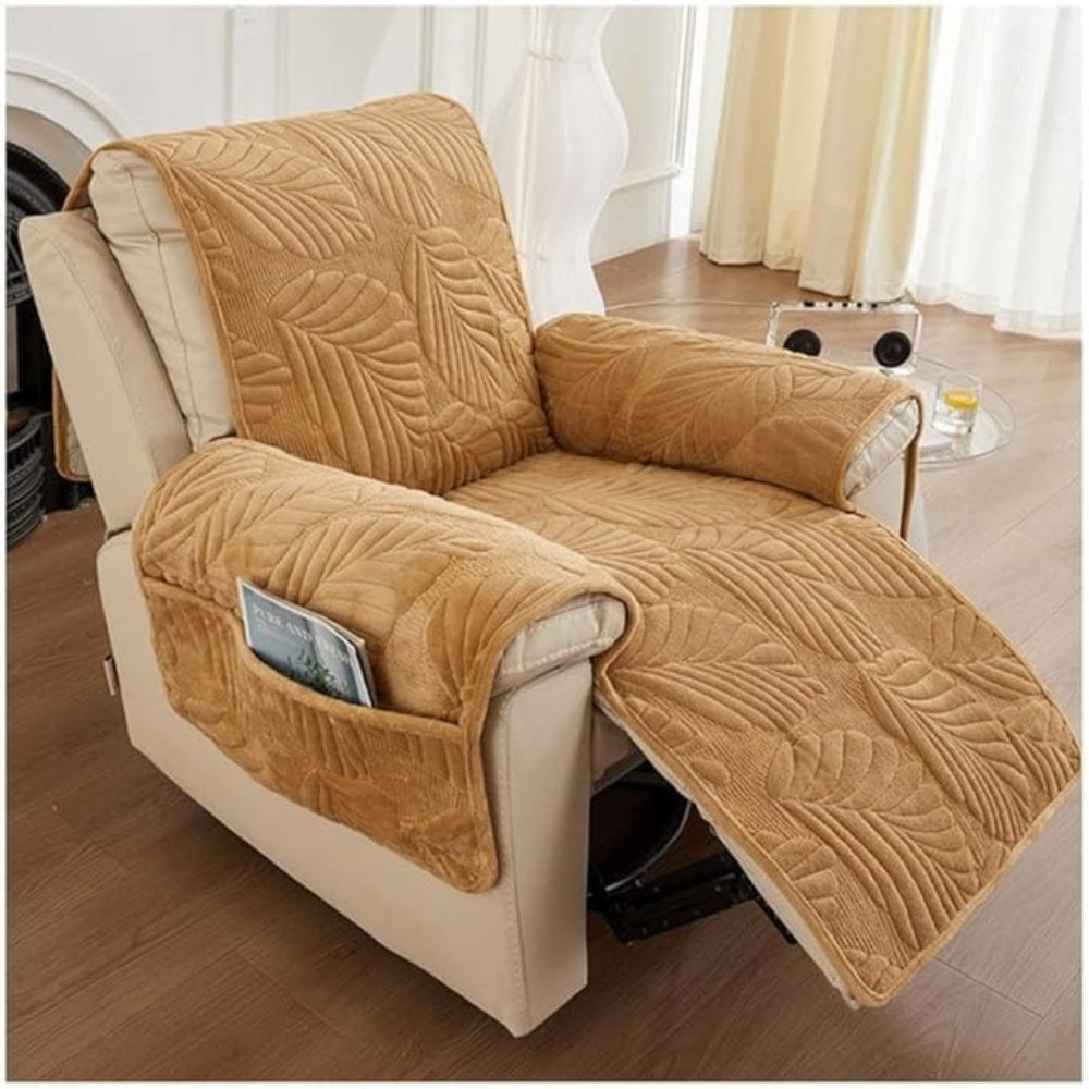 Verdant Leaf Pattern Recliner Slipcover