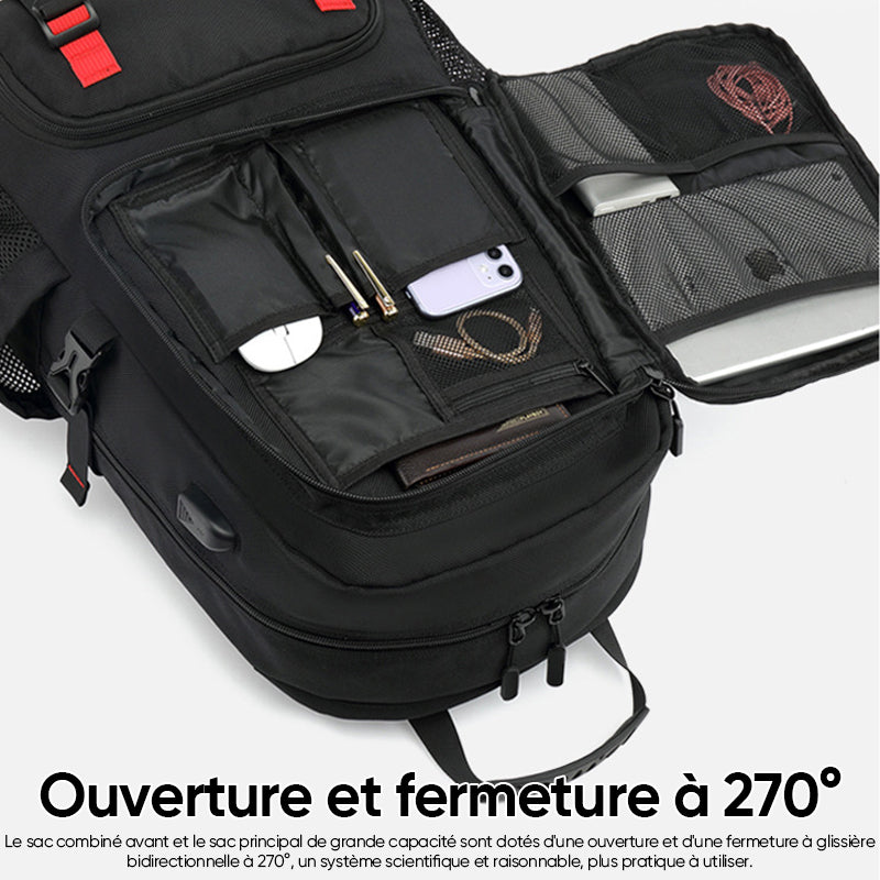 Large Capacity Waterproof Laptop Backpack with USB Charging Port