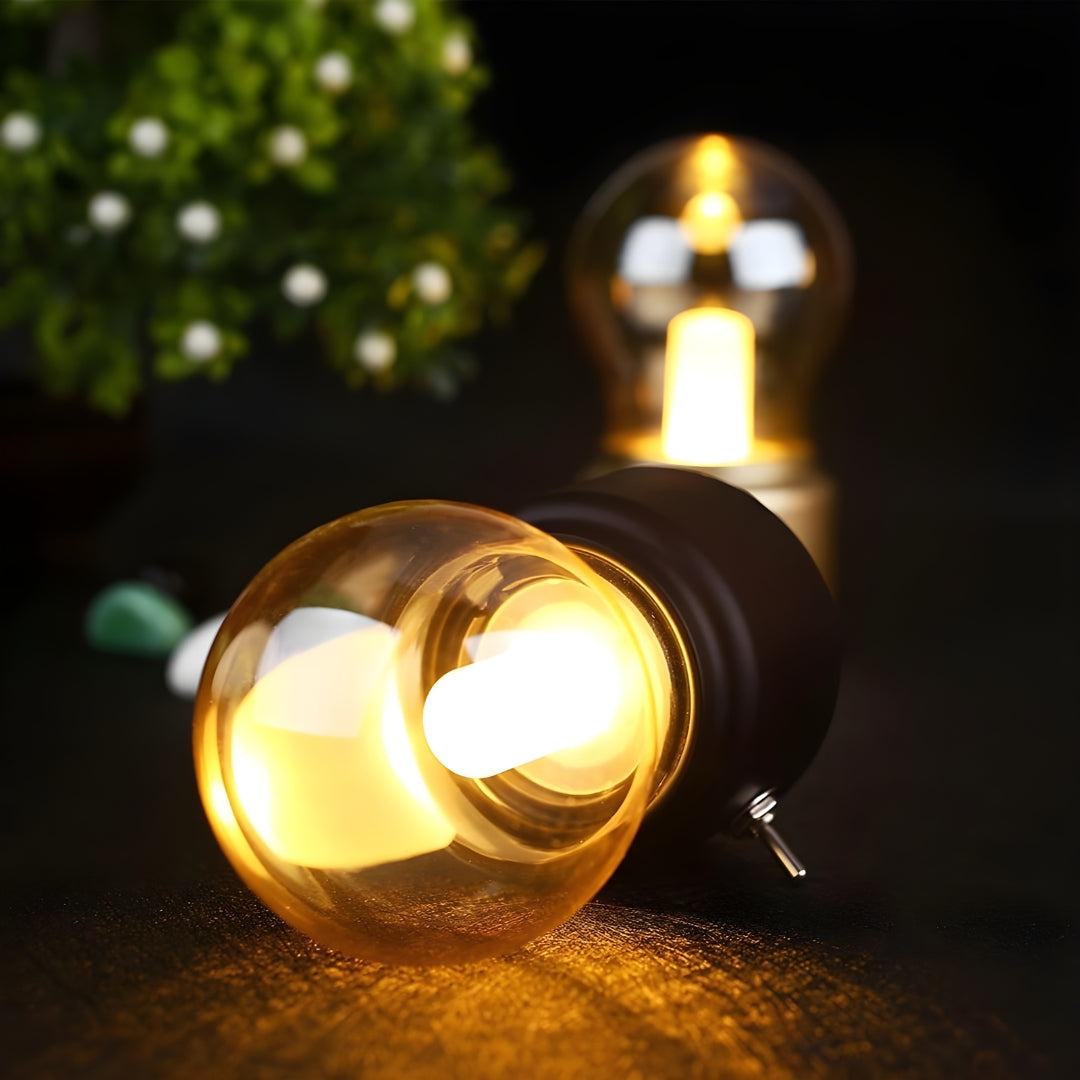 Portable Retro LED Table Lamp with USB Charging