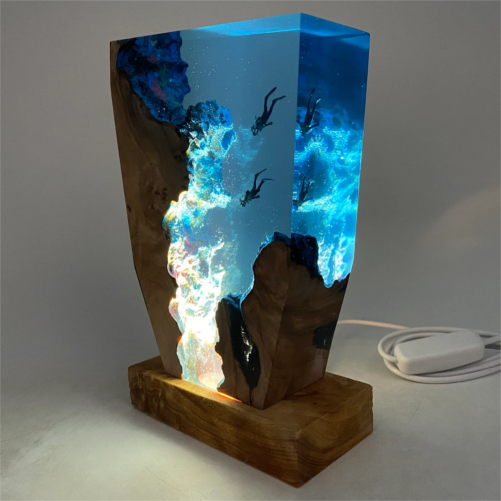Handcrafted Underwater Coral Reef Lamp