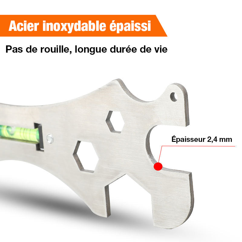 Adjustable Stainless Steel Angle Wrench for Faucets and Sinks