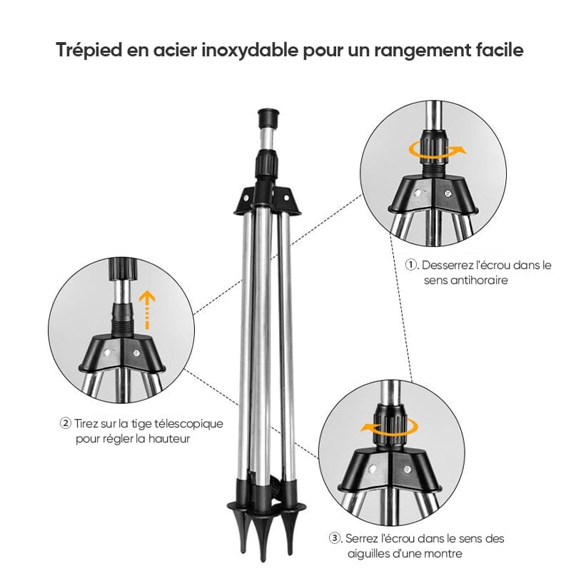 Adjustable Rotating Tripod Sprinkler with Misting Function