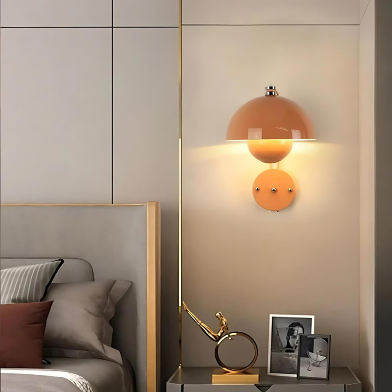 Mushroom-Shaped Metal LED Wall Light