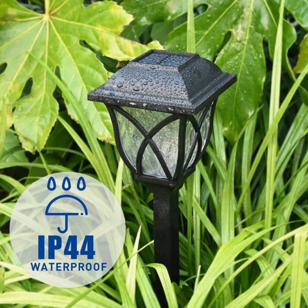 Solar-Powered Elegant Garden Lanterns with Crystal Accents