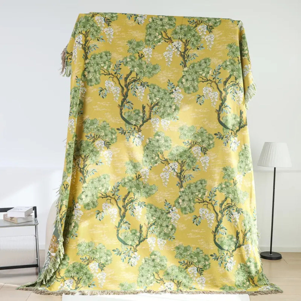 Mulberry Tree Pattern Cotton Blanket