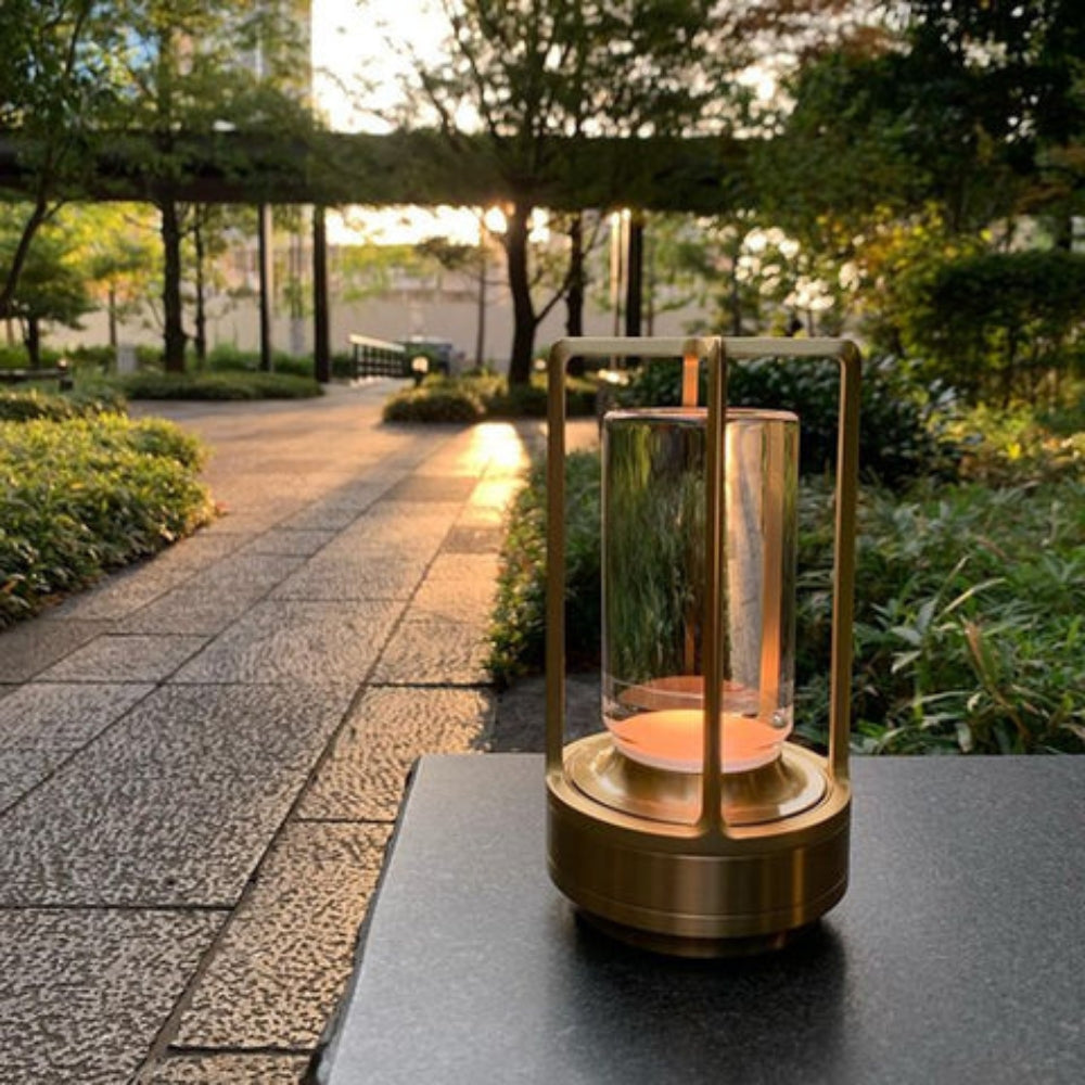 Cordless Rechargeable Crystal Table Lantern with Touch Dimming