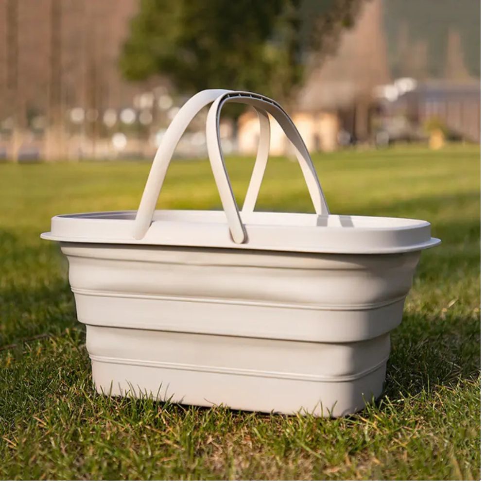 Collapsible Multi-Use Storage Basket for Camping and Home