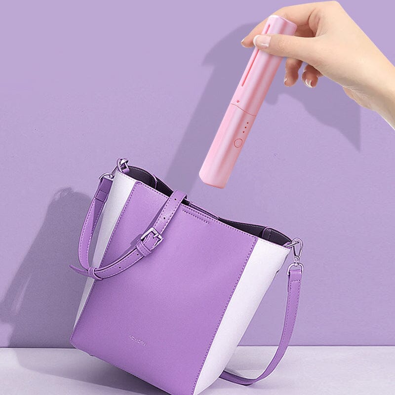 Mini Rechargeable Hair Straightener with Built-in Comb