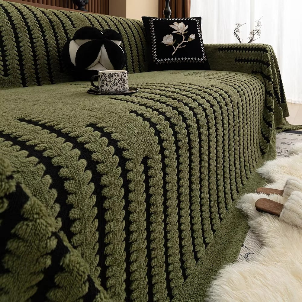 Plush Tufted Microfiber Sofa Cover