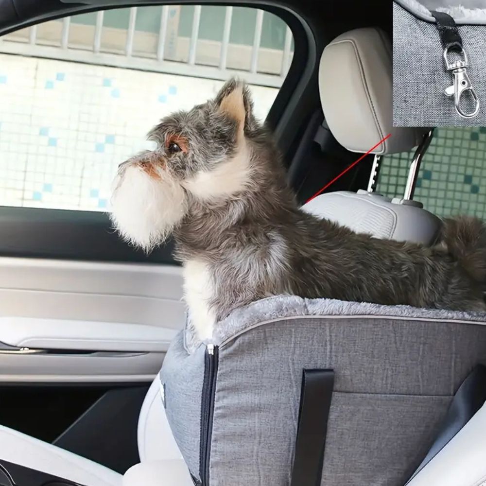 Pet Travel Booster Seat with Soft Microfiber and Anti-Slip Straps