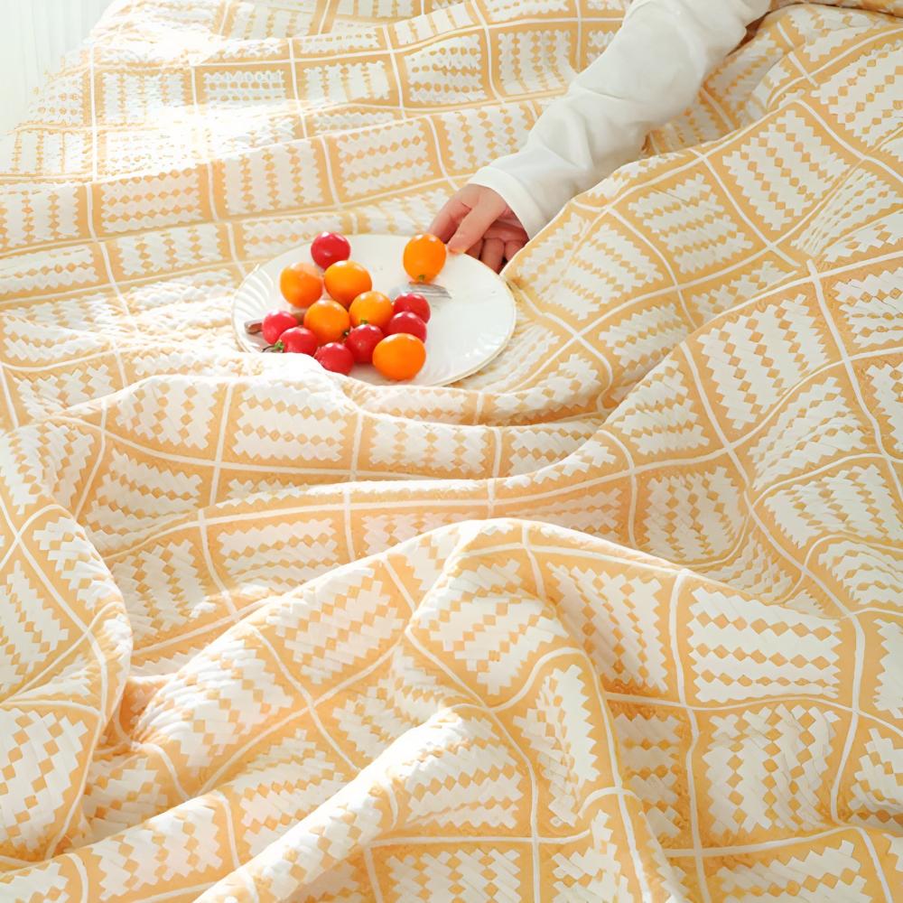 Plaid Cotton Throw Blanket for All Seasons