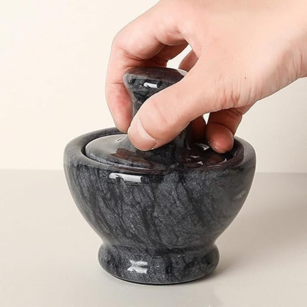 Marble Mortar and Pestle Set for Spices and Herbs