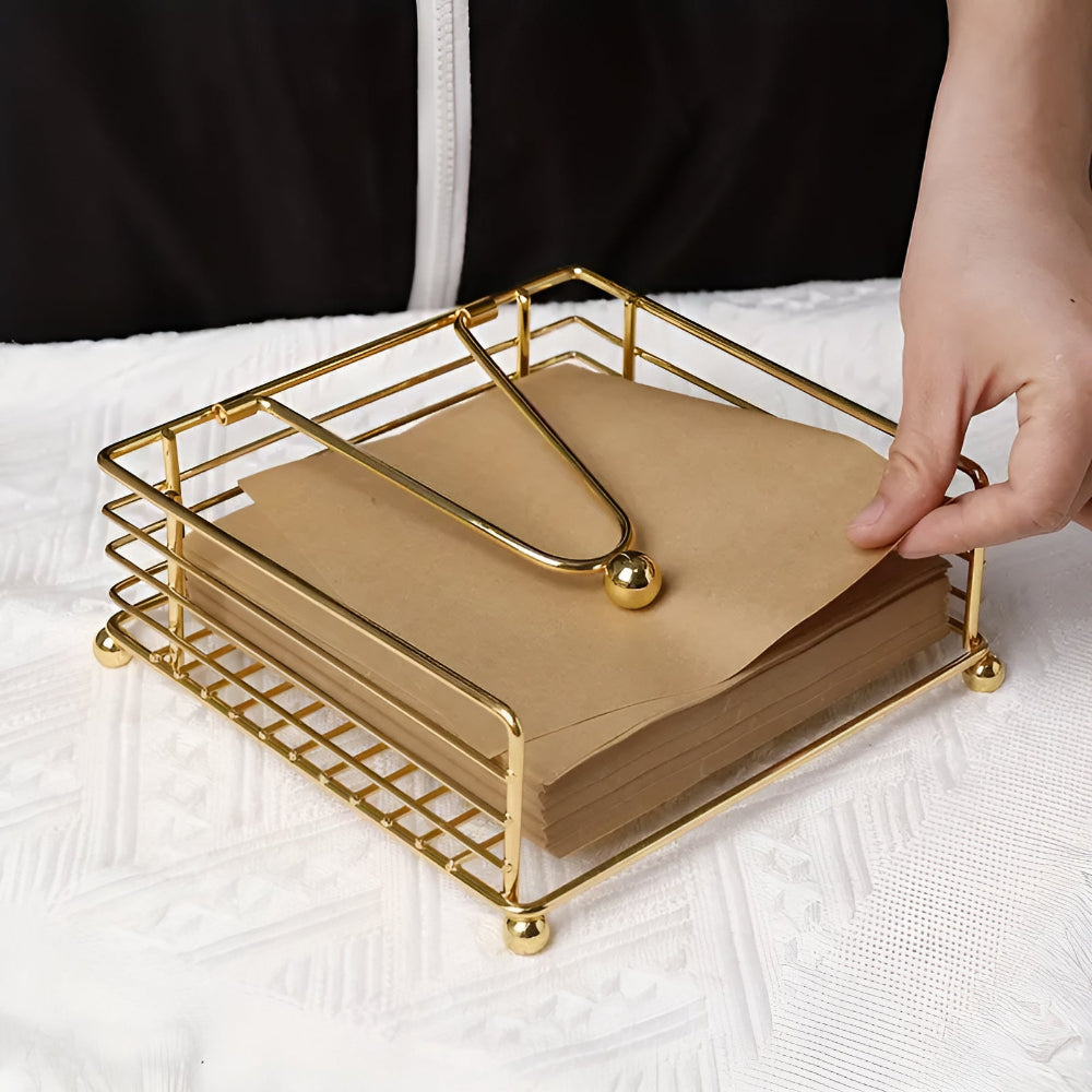Modern Iron Napkin Holder for Stylish Tabletop Organization