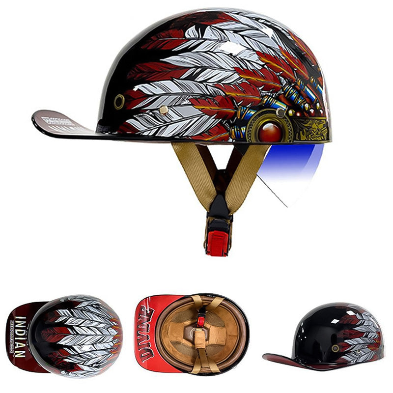 DOT Approved Lightweight Motorcycle Baseball Helmet