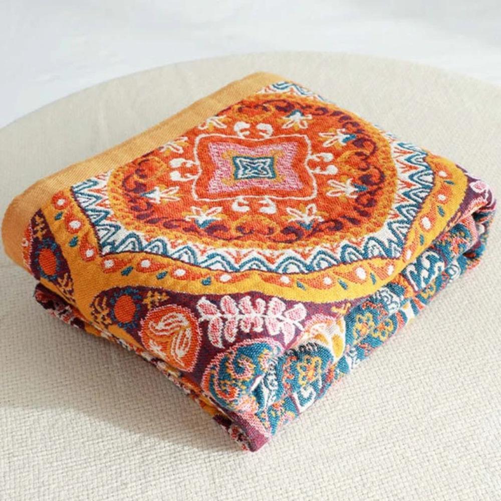 Boho Vintage Cotton Towel - Quick-Drying, Soft & Absorbent