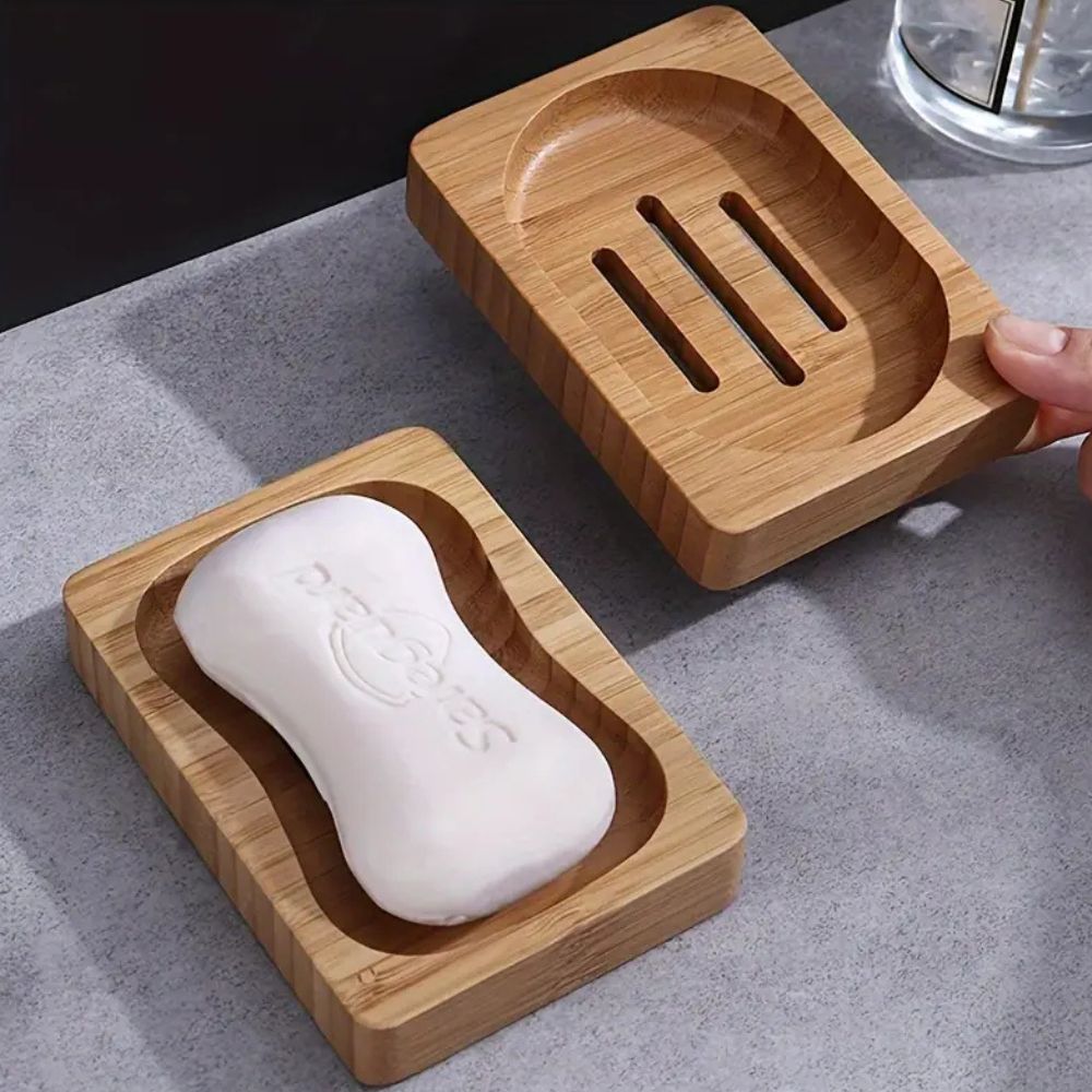 Natural Wooden Soap Dish for Spa-Like Bathroom Decor