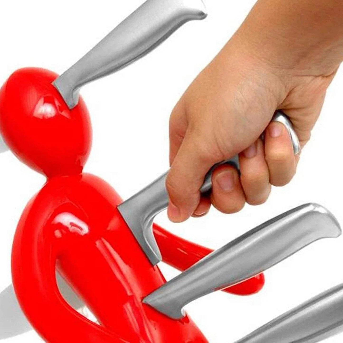 Humanoid Knife Holder with Five Slot Storage