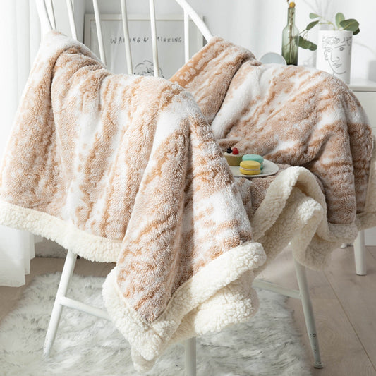 Plush Velvet Sherpa Throw Blanket