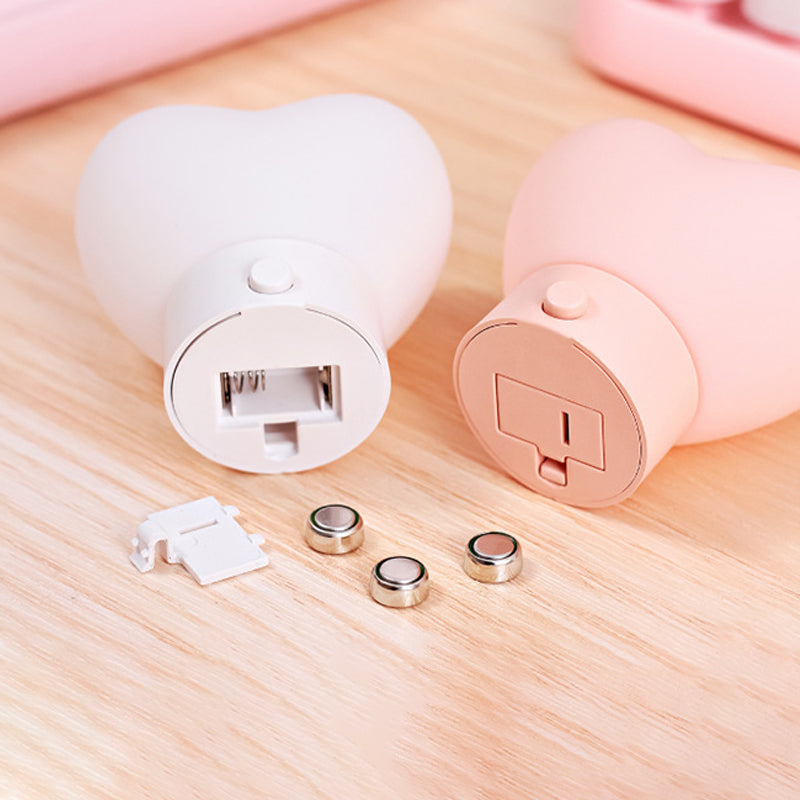 Heart Shaped LED Night Light with Magnetic Battery or USB Connection