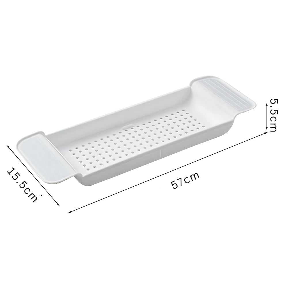 Adjustable Bathtub Caddy Tray with Non-Slip Grip