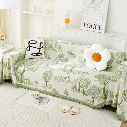 Chenille Sofa Cover for Pets and Dust Protection